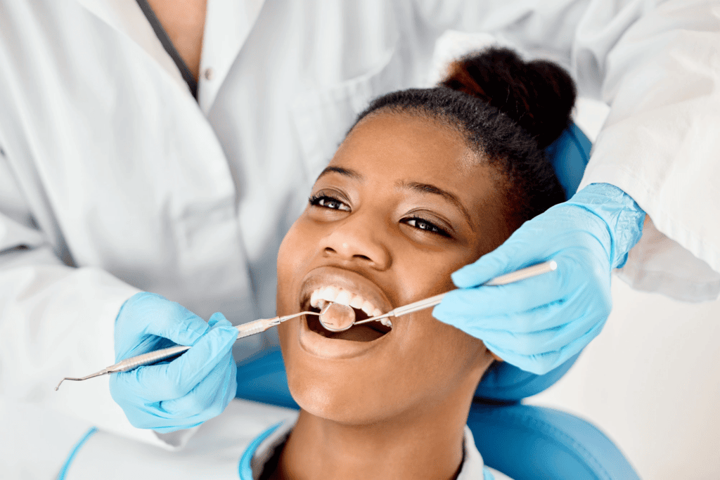 calm-woman-at-the-emergency-dentist-in-Cincinnati